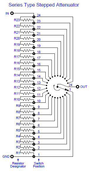 Schematic - Series Type Stepped Attenuator